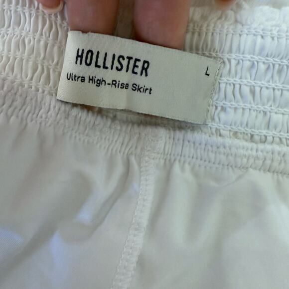 Hollister Ultra High Rise Tiered Ruffle Skirt Coquette Romantic Boho White Sz L - Picture 6 of 7